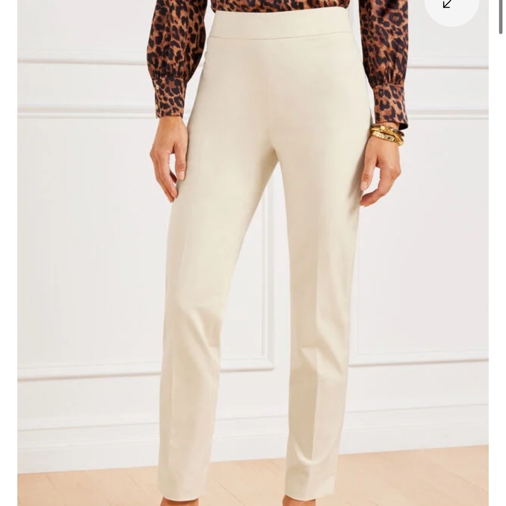 Talbots Heritage‎ Cream Flat Front Pants